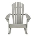 Safavieh 37.4 x 28.3 x 32.7 in. Brizio Adirondack Rocking Chair, Grey PAT7042B